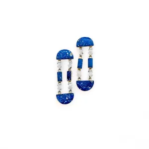 Lapis Lazuli Inti Earrings | Exclusive Handmade Jewelry | From the Andes