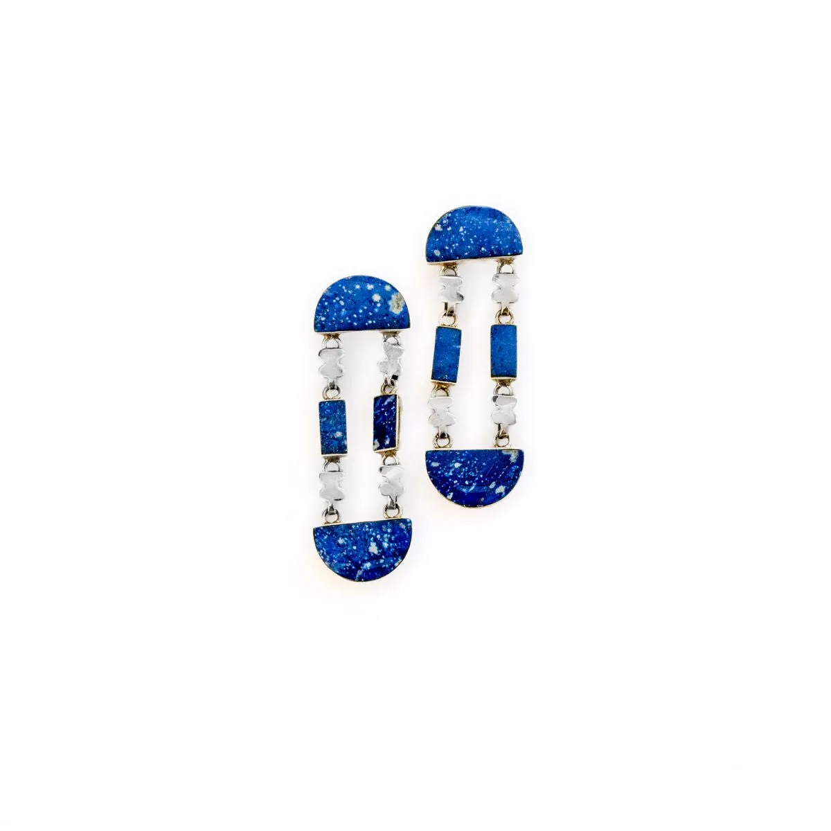 Lapis Lazuli Inti Earrings | Exclusive Handmade Jewelry | From the Andes