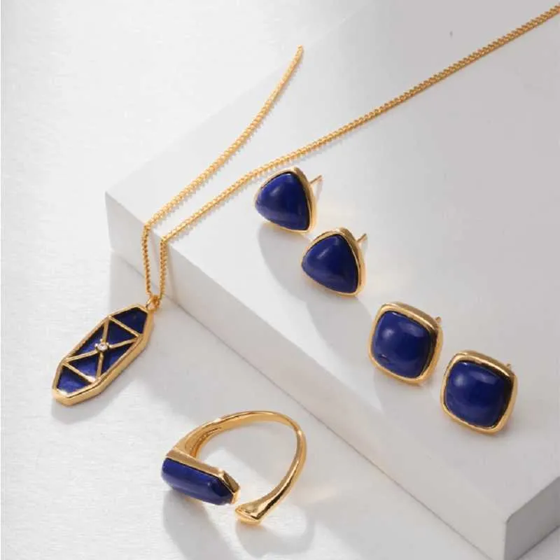 Lapis Lazuli Ring Womens - Gold Vermeil