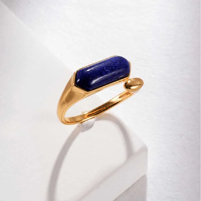 Lapis Lazuli Ring Womens - Gold Vermeil