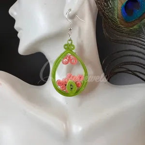 Large Tear Drop Quilling Earrings