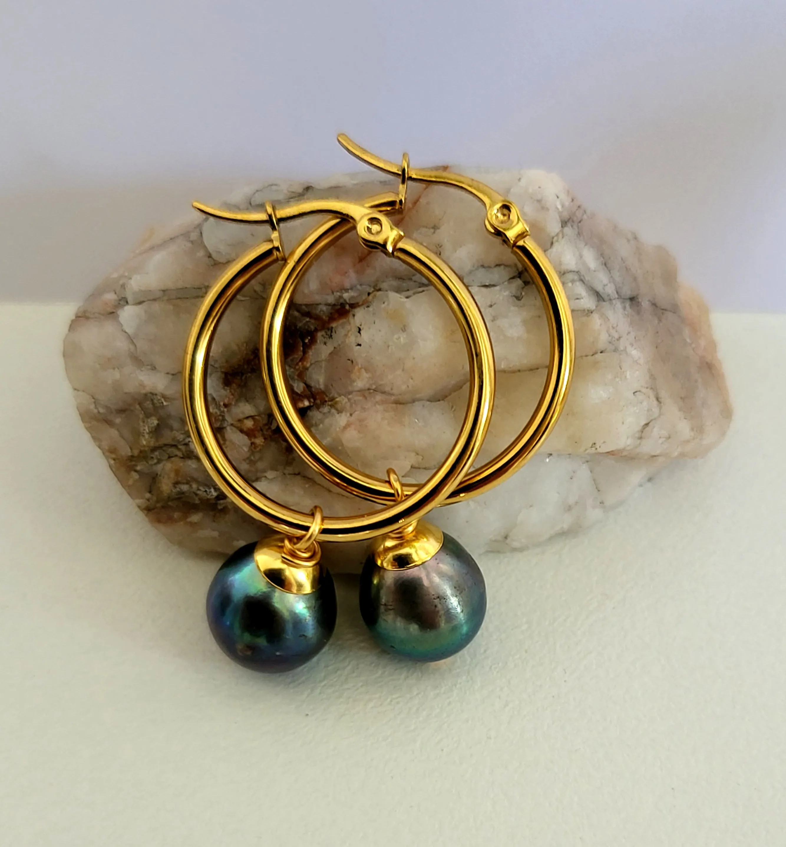 Leilani - Genuine Tahitian Pearl Earrings (10-14mm)