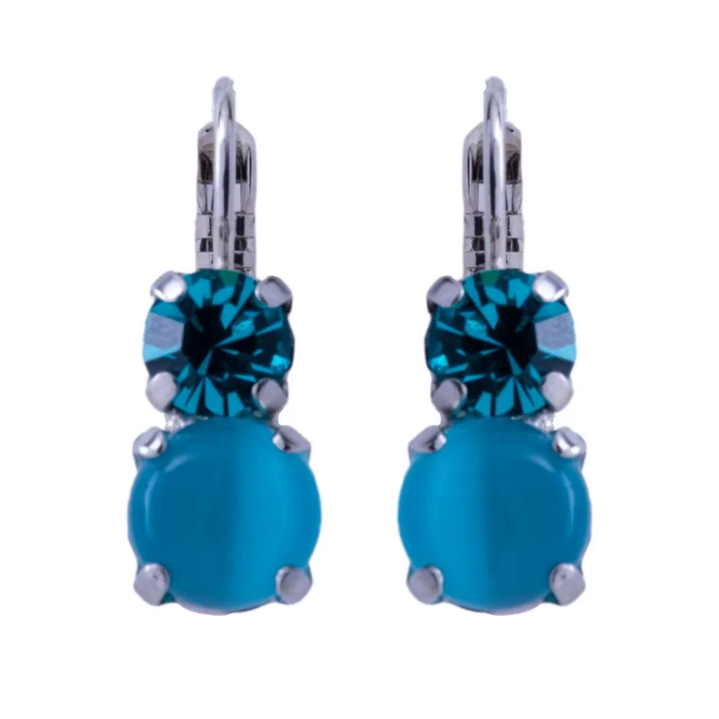 Medium Classic Two-Stone Leverback Earrings in "Addicted to Love" *Custom*