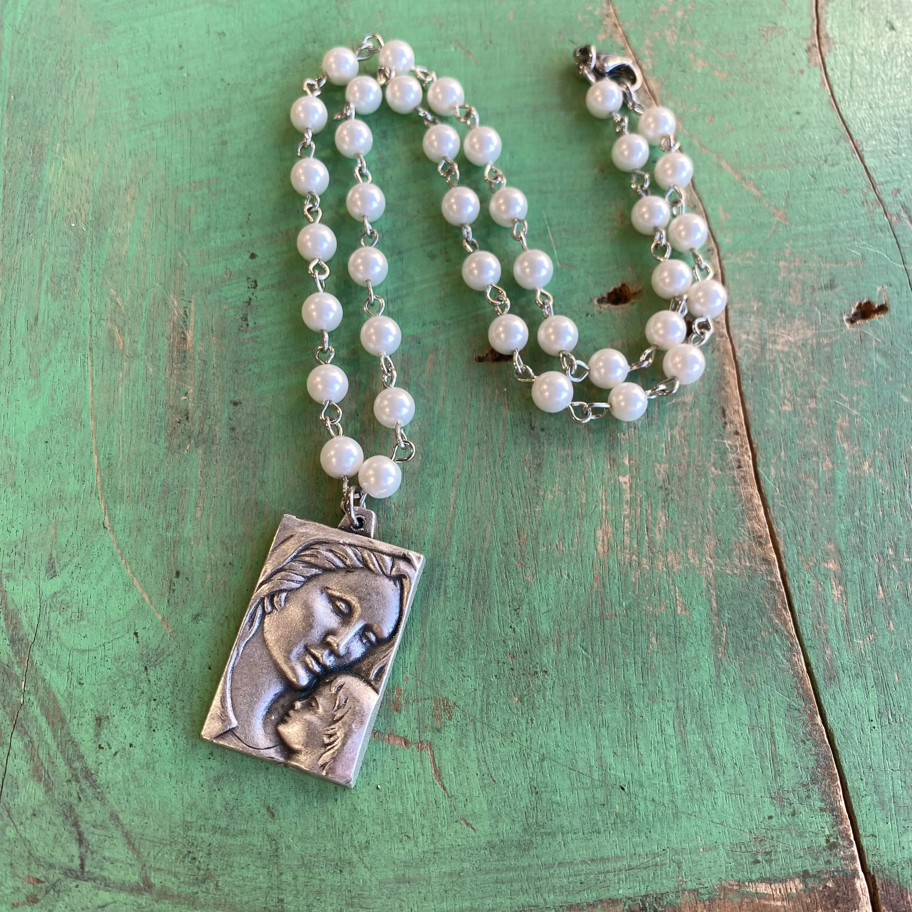 Motherly Love Pearl Necklace and Earrings