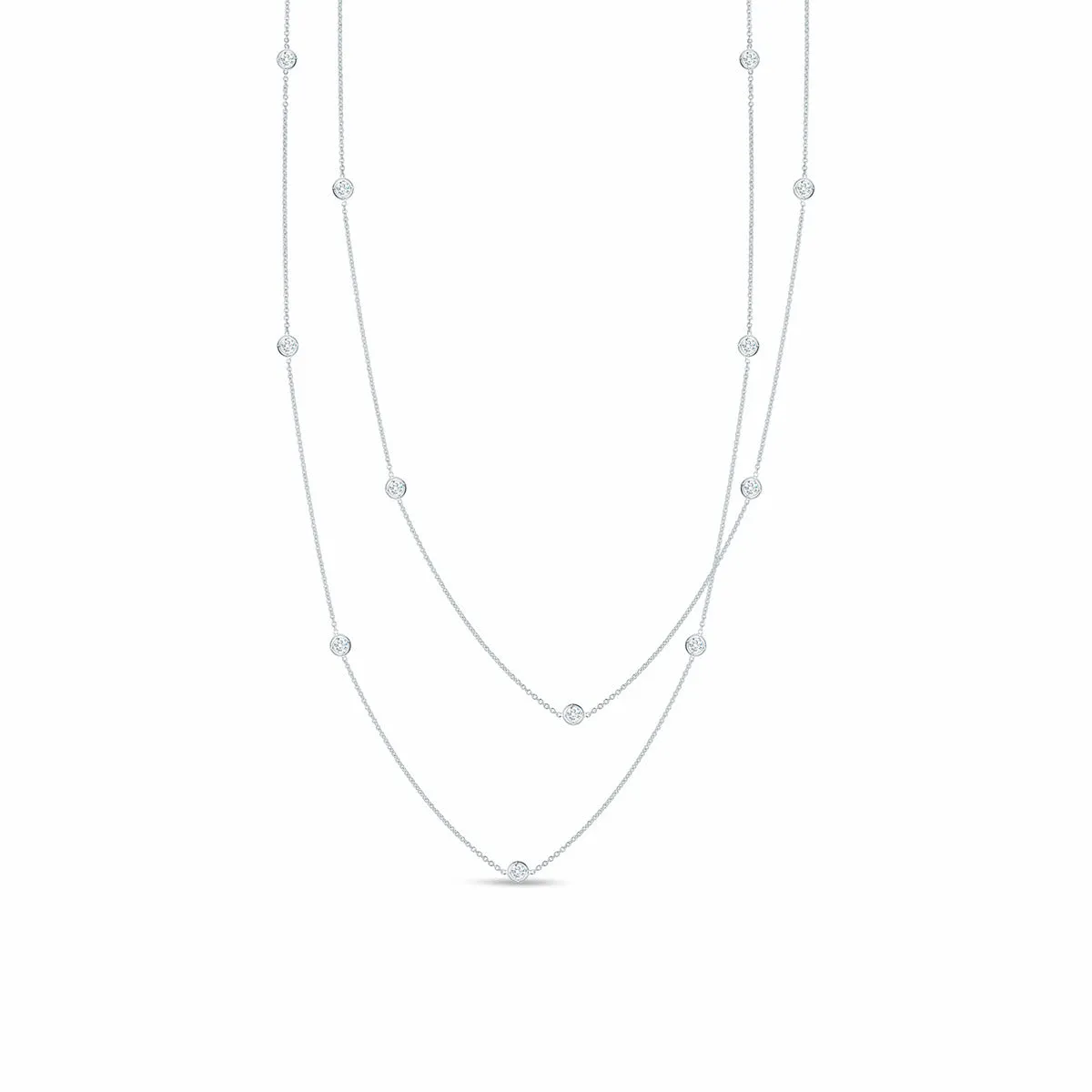 Necklace with 15 Diamond Stations