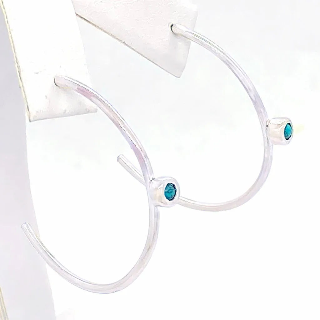 Open Hoops Turquoise