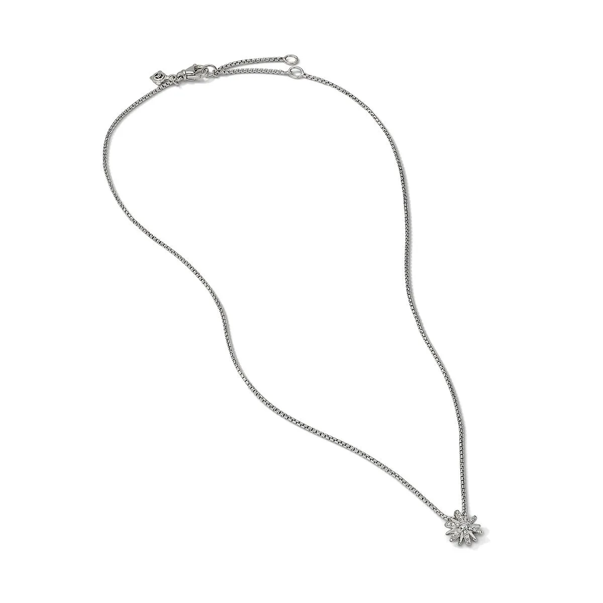 Petite Starburst Station Necklace with Diamonds