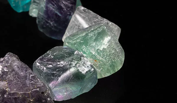 Raw Fluorite Natural Gemstone Bracelet