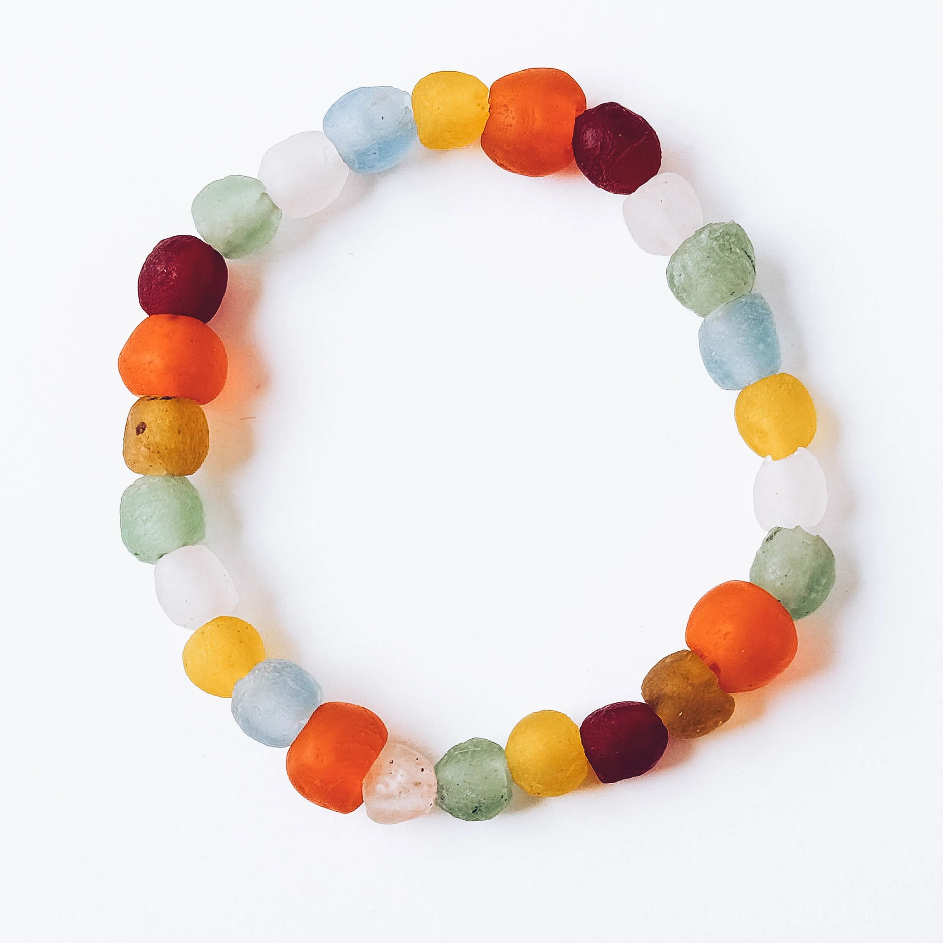 Recycled Glass Bead Bracelet