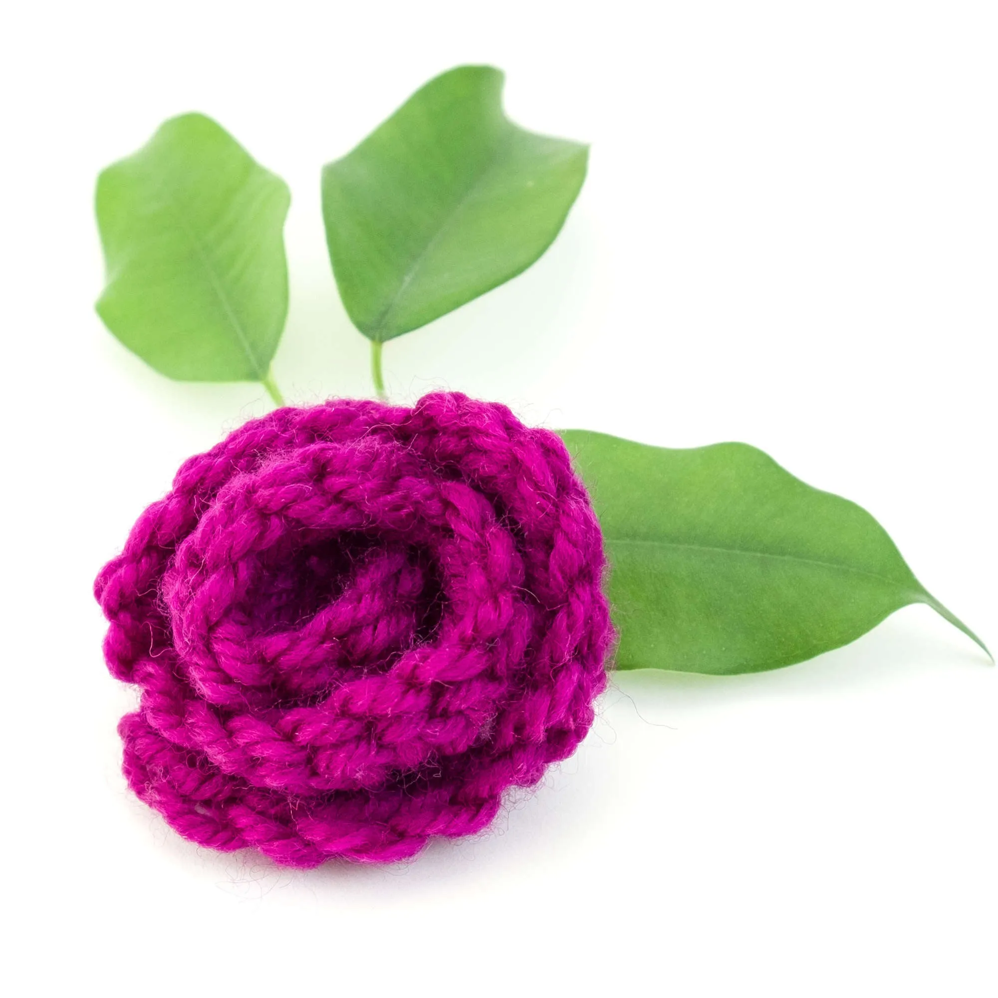 Red Heart Crochet Rose Appliqué