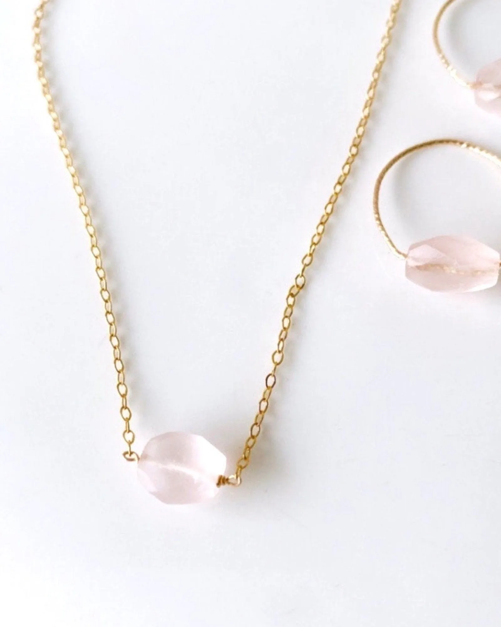 Rose Quartz Point Necklace