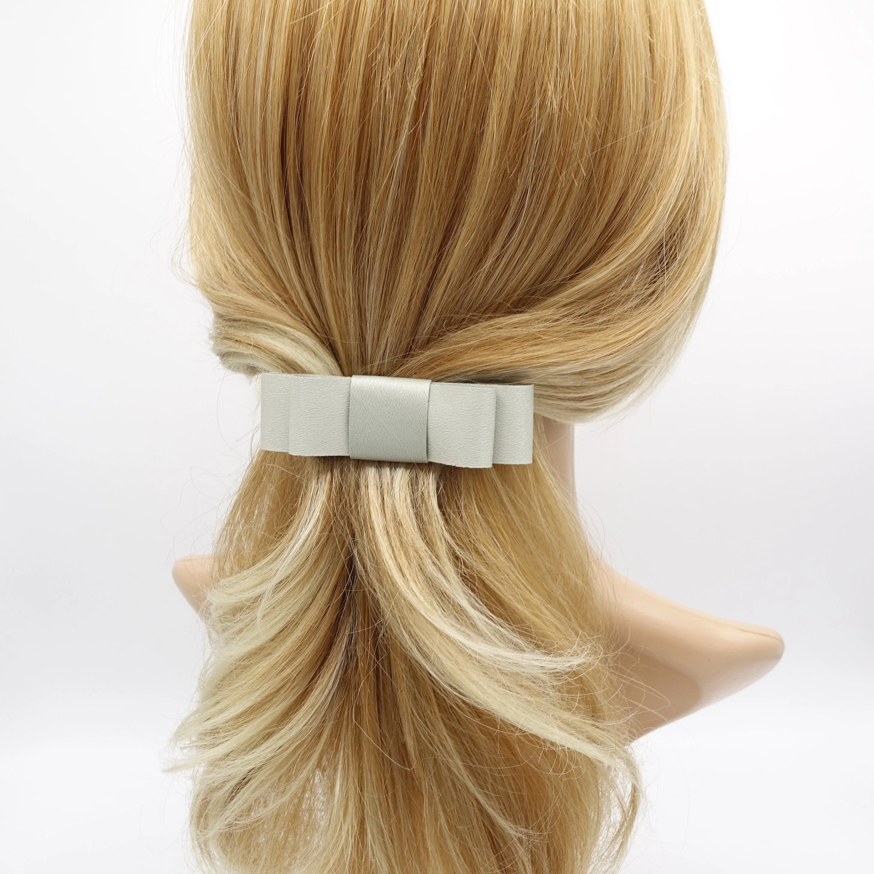 satin flat hair bow for women