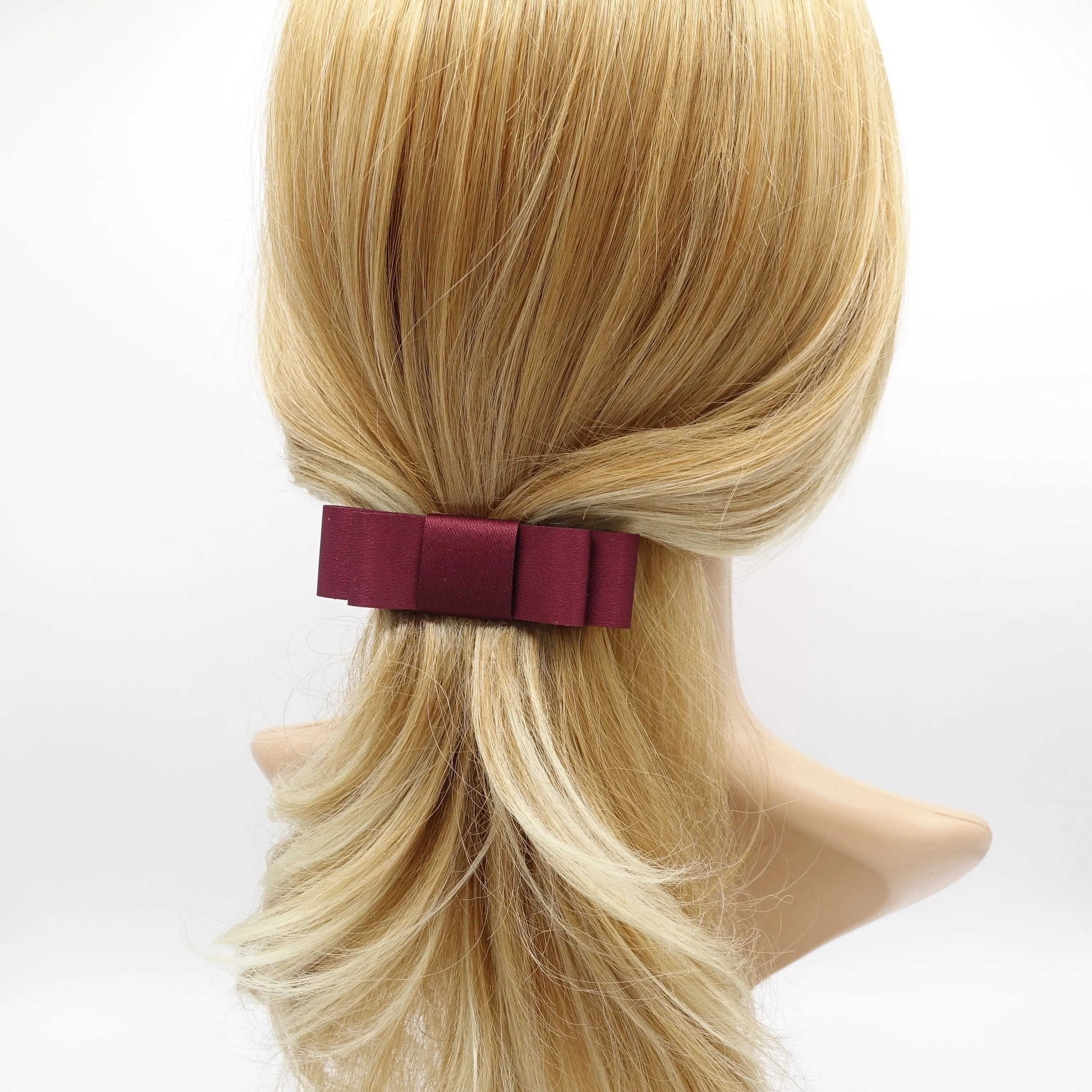 satin flat hair bow for women