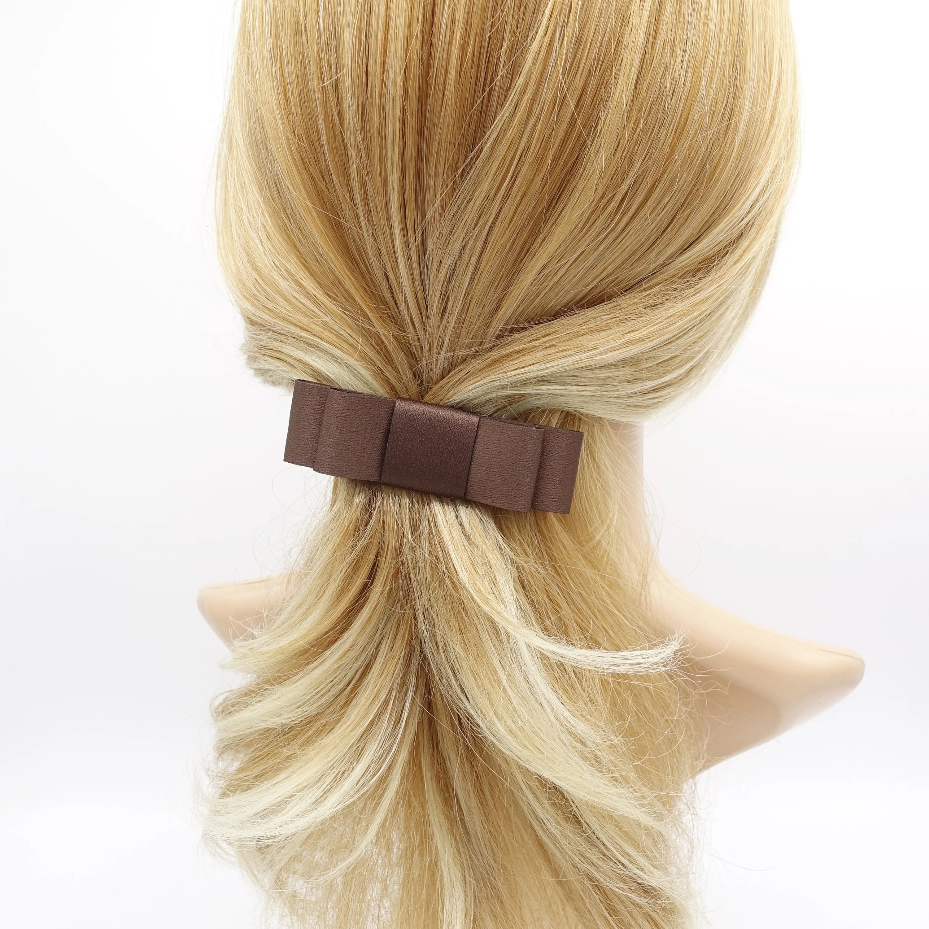 satin flat hair bow for women