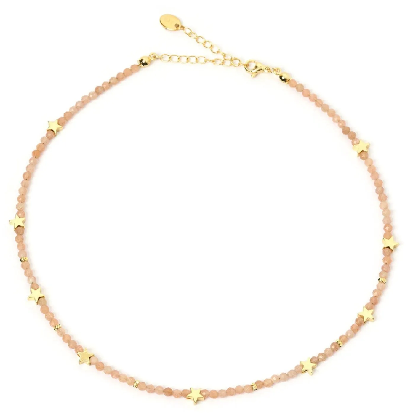 Superstar Gemstone Necklace - Rose Quartz