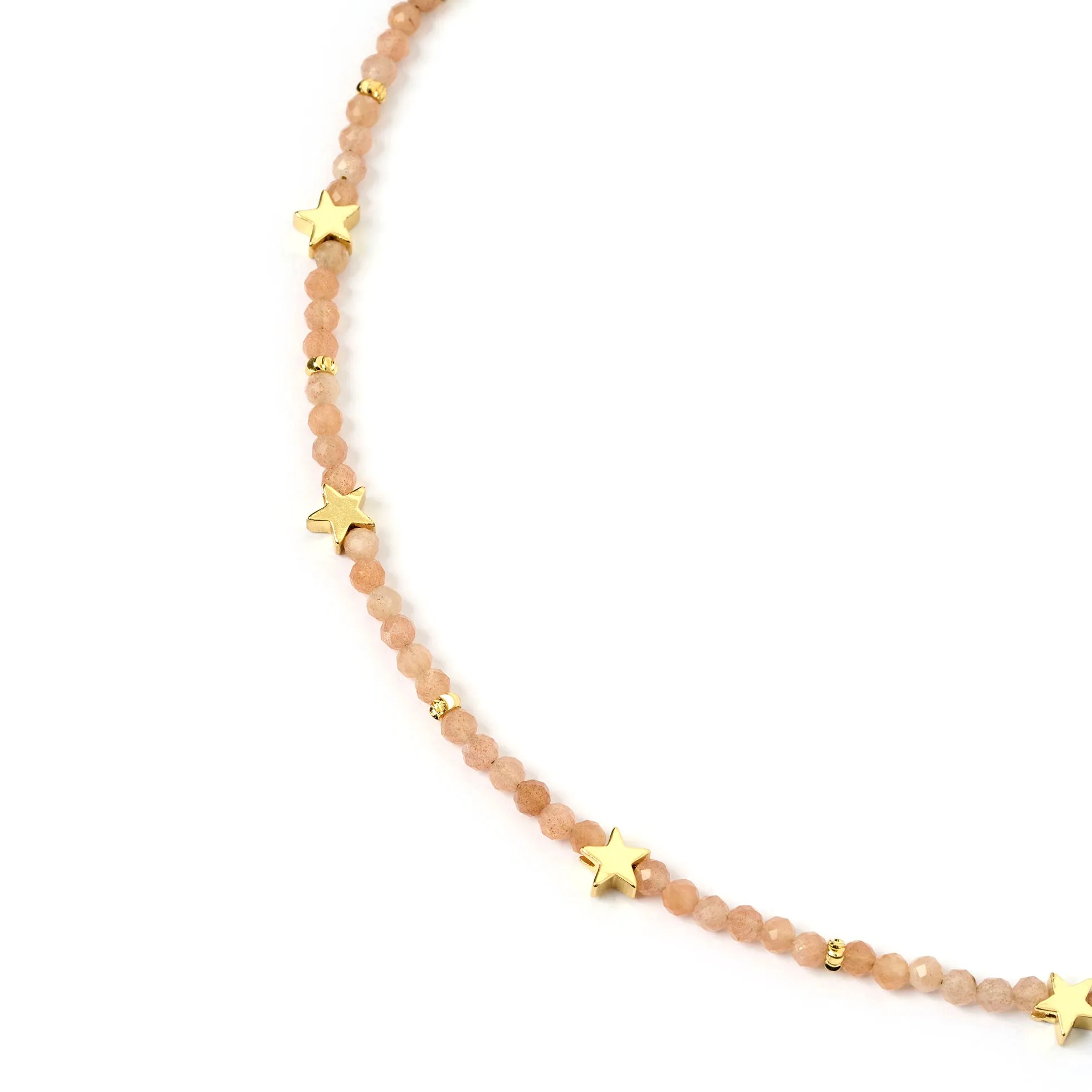 Superstar Gemstone Necklace - Rose Quartz