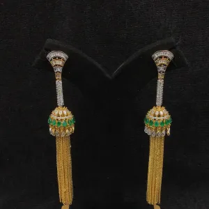 Tassles Long Jhumki Zircon/AD Earring 8865-100