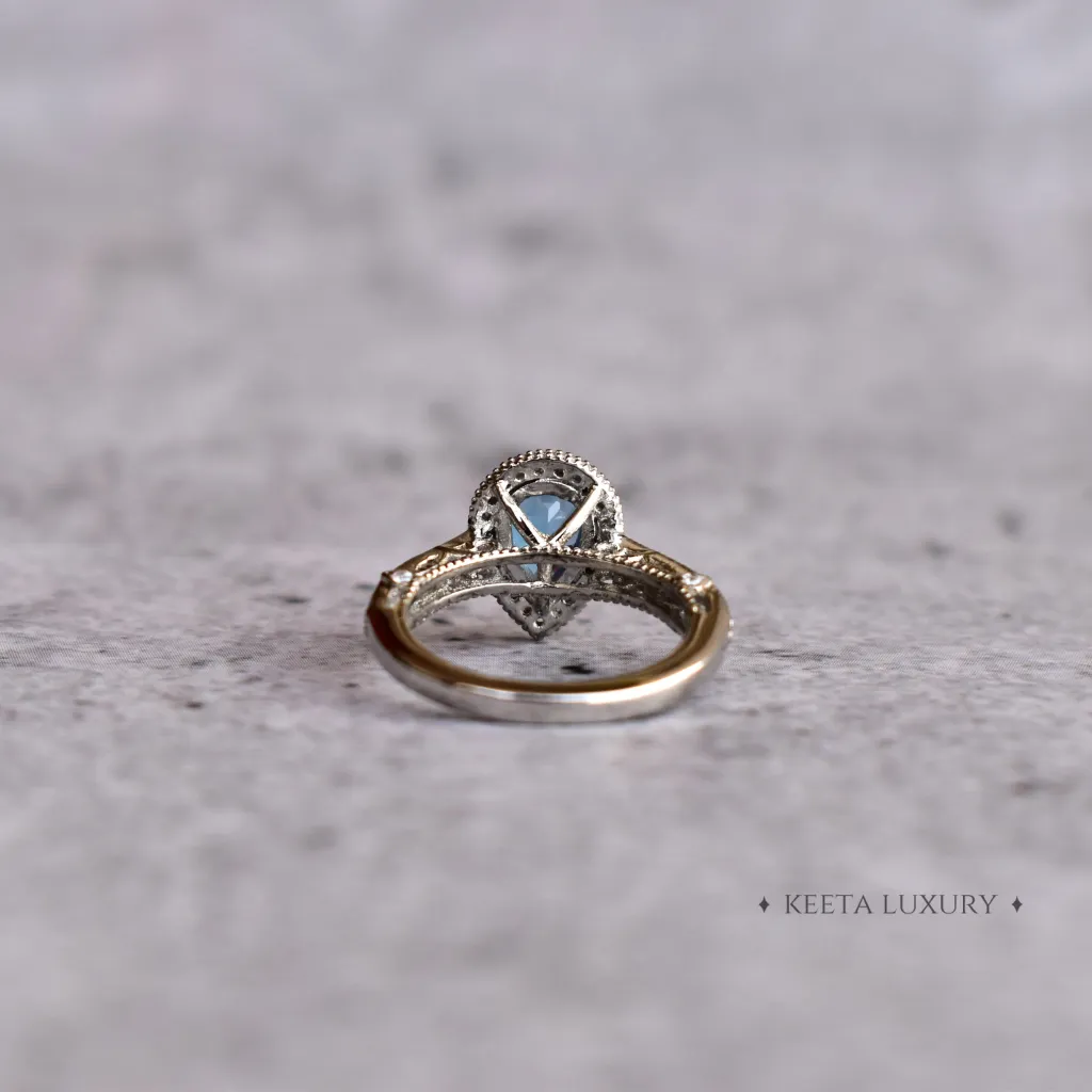 Teardrop Delight - Blue Topaz Ring