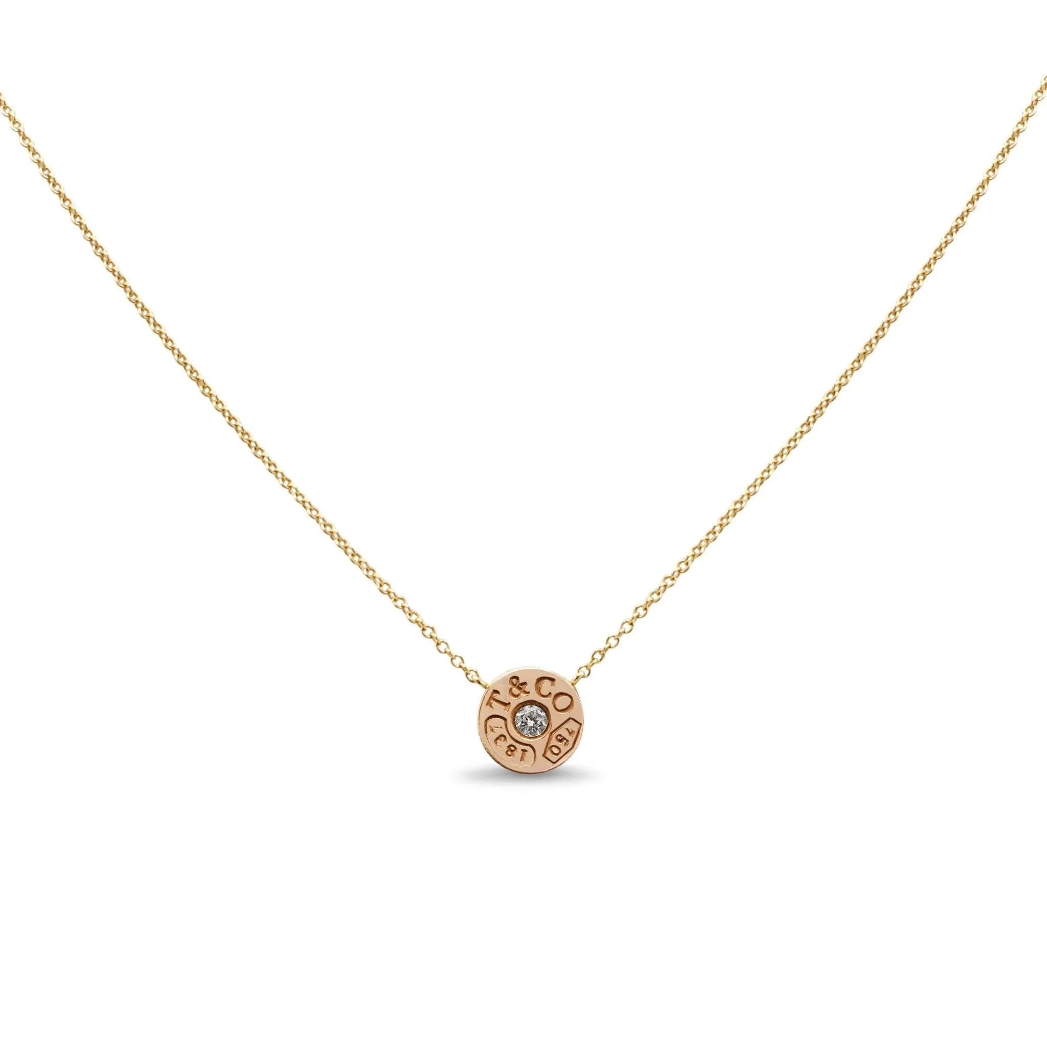 Tiffany 1837 Diamond Circle Pendant Necklace - 18ct Rose Gold