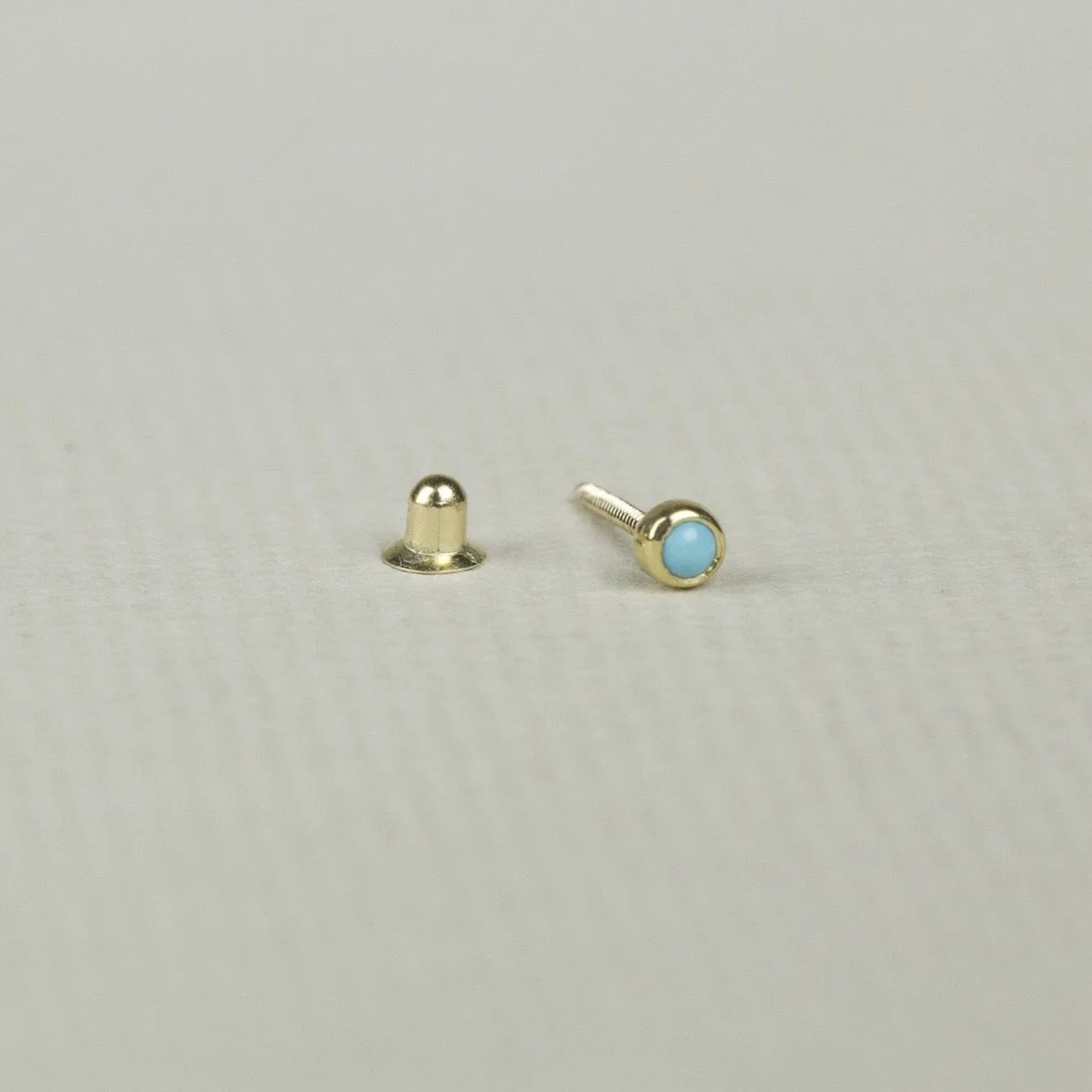Turquoise Blob Cartilage Screw Back Earring