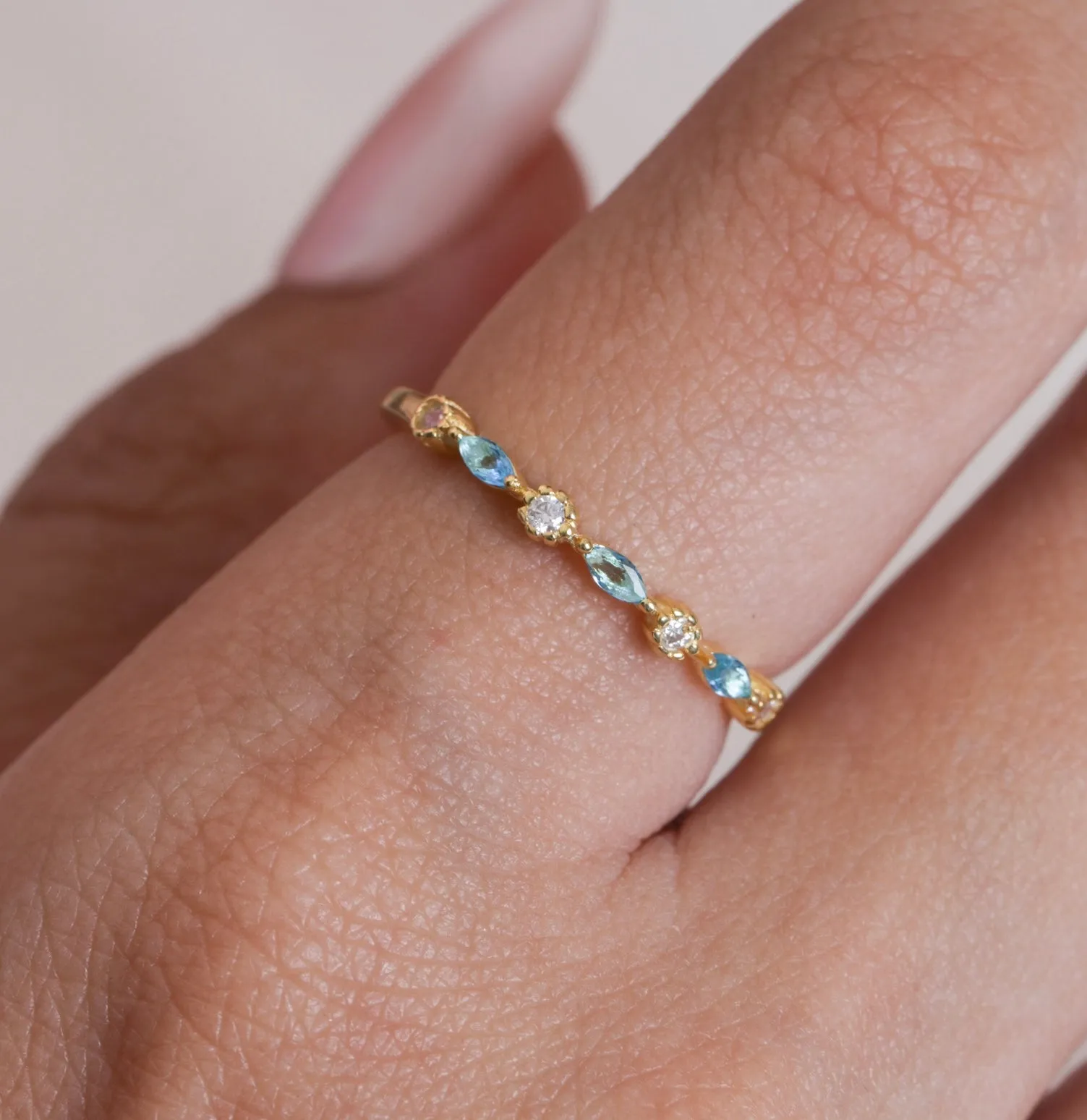 Zircon (093-Aqua) Ring
