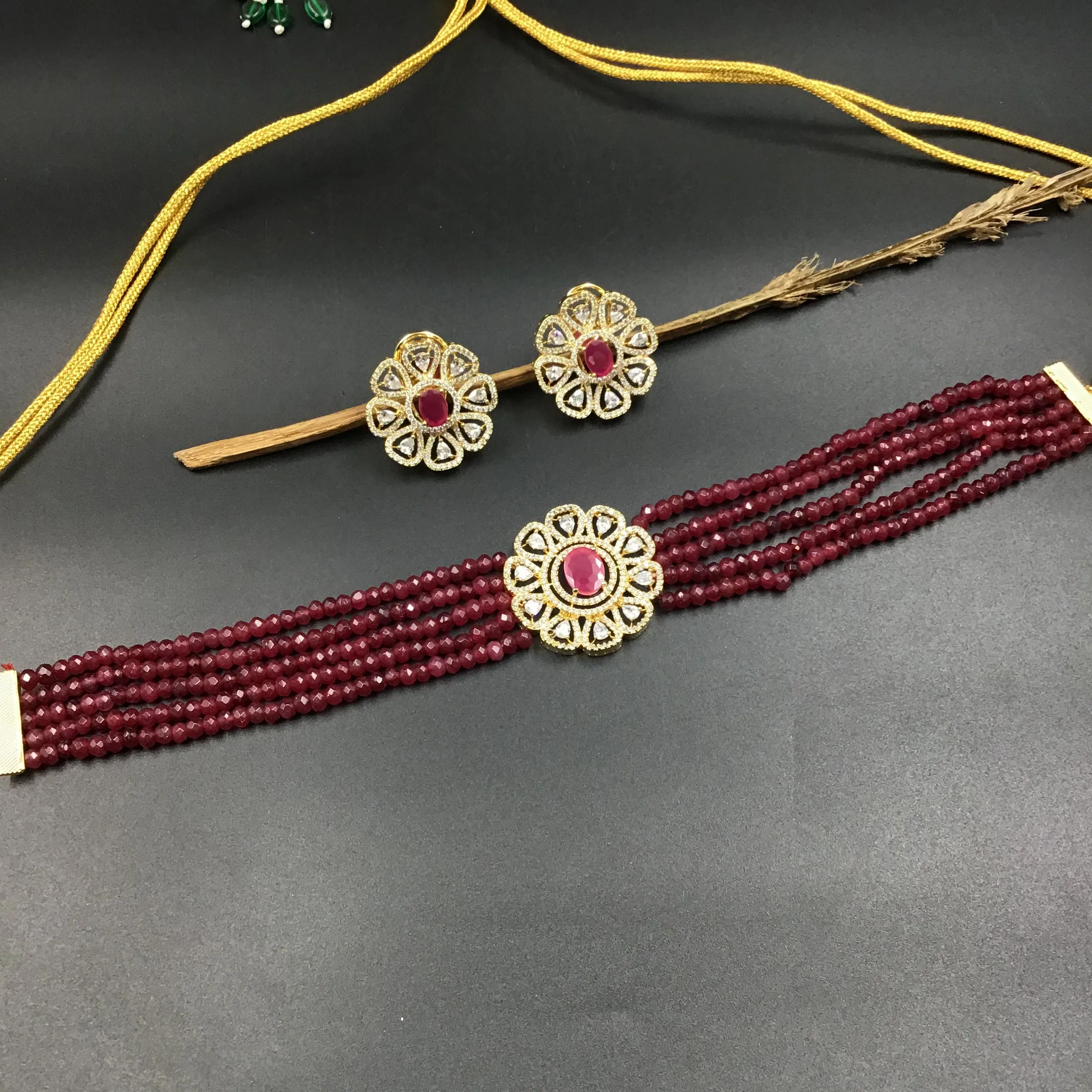 Zircon/AD Choker  Set 7181-33
